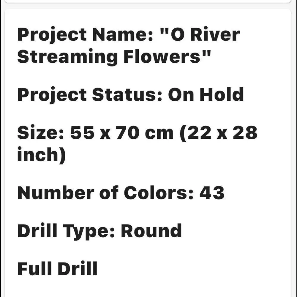 O’RIVER OF Flowers Diamond Painting